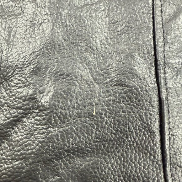 Diamond Plate Buffalo Leather Mens 2X Biker Chaps - Black Leather NWT - Picture 8 of 11
